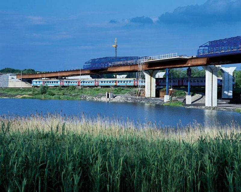 CEI - VMT - Rojek-Autobahnbrücke in Ostrava-Svinov, Tschechische Republik